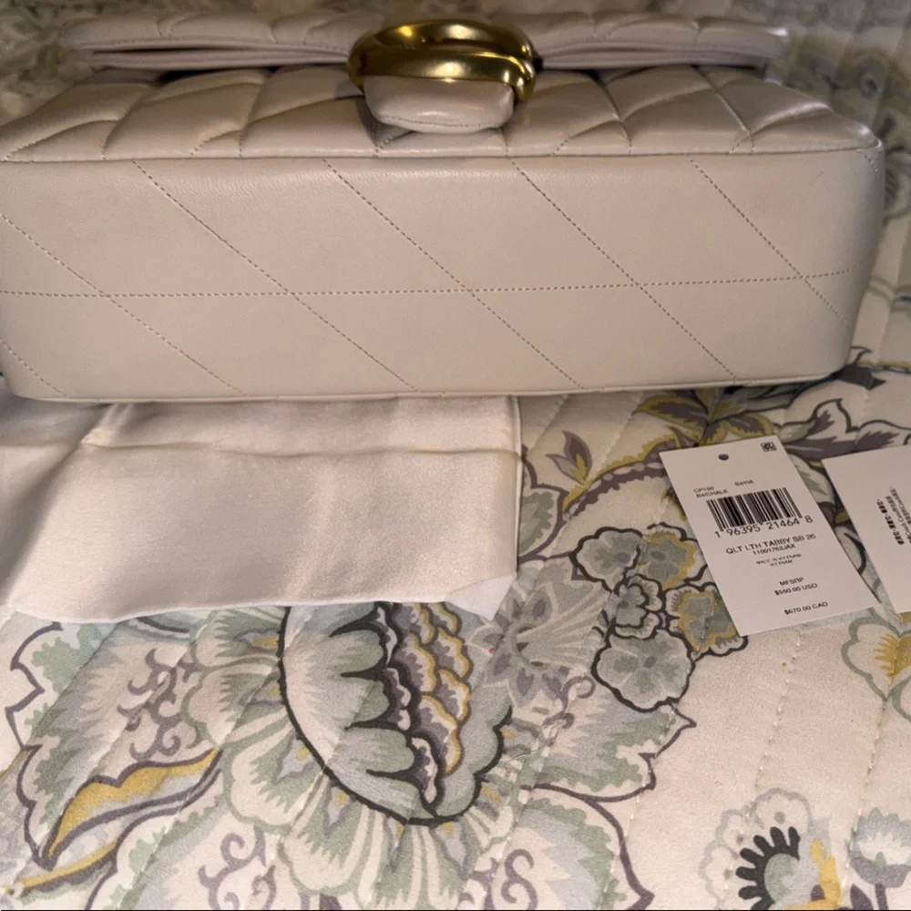 Coach Quilted Tabby 26 in Chalk with Brass hardware - Picture 8 of 14